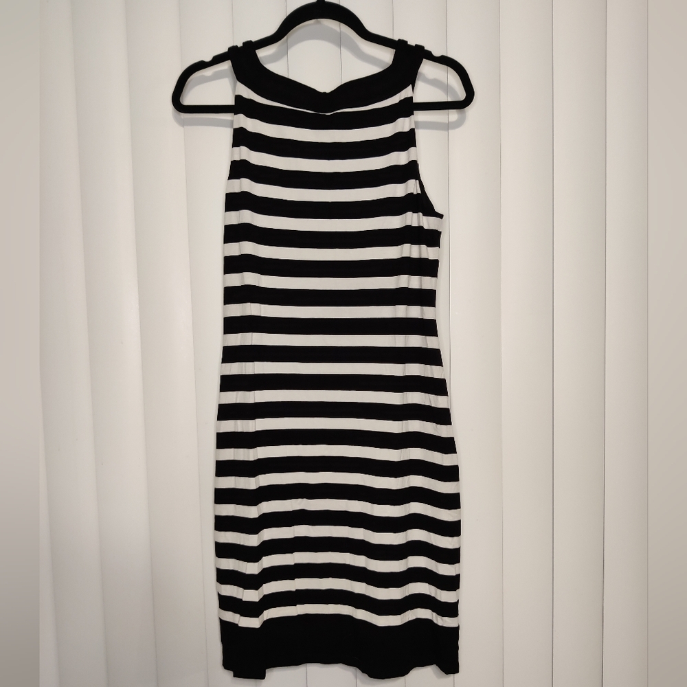WHBM black and white striped dress size small - Picture 2 of 3